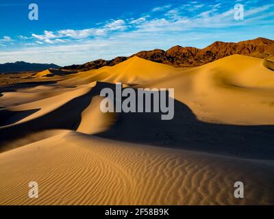 Die Ibex Dünen im abgelegenen Death Valley National Park, Kalifornien, USA Stockfoto