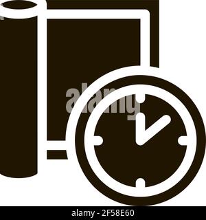 Teppich Reinigung Timeout Symbol Vektor Glyphe Illustration Stock Vektor