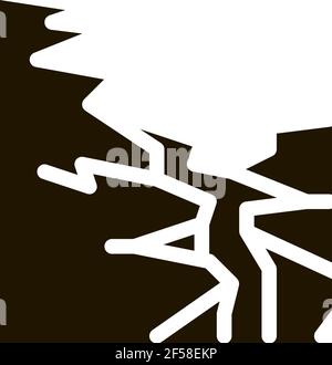 Erdschluss Erdbeben Symbol Vektor-Illustration Stock Vektor