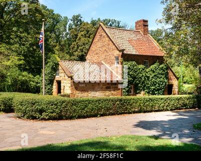 Captain Cook Cottage, Fitzroy Gardens, Melbourne, Australien Stockfoto