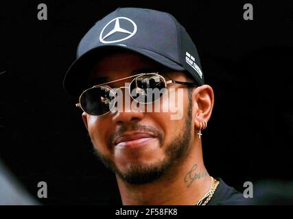 Aktenfoto vom 21-02-2020 von Lewis Hamilton. Ausgabedatum: Donnerstag, 25. März 2021. Stockfoto