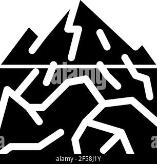 Mountain View Icon Vektor Glyphe Illustration Stock Vektor