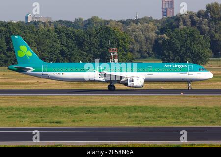 Berlin, Deutschland – 30. August 2017: Aer Lingus Airbus A321 am Flughafen Berlin-Tegel (TXL) in Deutschland. Airbus ist ein Flugzeughersteller aus Toulouse, Stockfoto