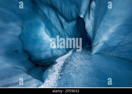 Geographie / Reisen, USA, Alaska, Gletscherhöhle, Matanuska Gletscher, Additional-Rights-Clearance-Info-Not-Available Stockfoto