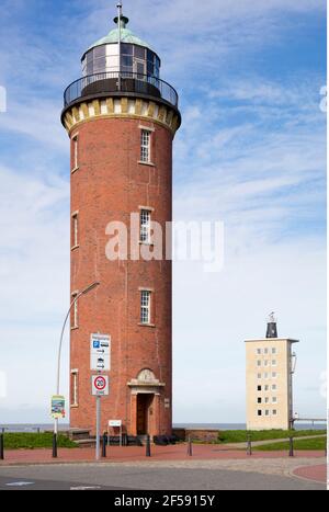 Geographie / Reisen, Deutschland, Niedersachsen, Nordsee, Cuxhaven, Hamburger Leuchtturm, Außenansicht, Zusatz-Rights-Clearance-Info-not-available Stockfoto