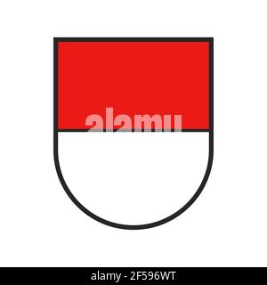 Schweiz, Schweizer Landeskantonflagge, Solothurn Stock Vektor