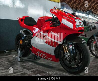 Bangkok Thailand - Dezember 11 2017: Ducati Desmosedici GP Superbike präsentiert auf der Motor Expo 2017 Stockfoto