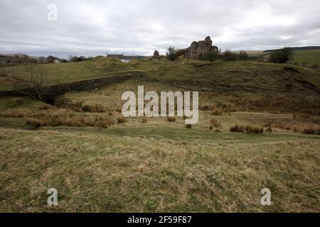 Sanquhar Castle, Sanquhar Dumfries & Galloway, Schottland, Großbritannien. März 2021, 22 Stockfoto