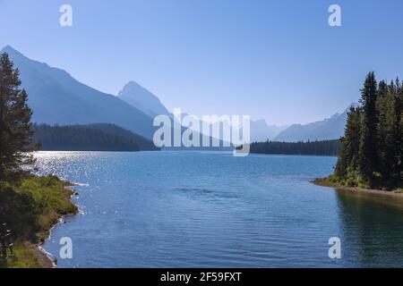 Geographie / Reisen, Kanada, Jasper Badun National Park, Maligne Lake, Additional-Rights-Clearance-Info-not-available Stockfoto