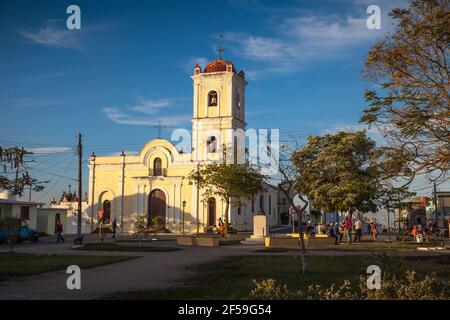 Kuba, Provinz Camaguey, Camaguey, Plaza San Cristo, Iglesia de San Cristo del Buen Viaje - Kirche der Guten Reise Stockfoto