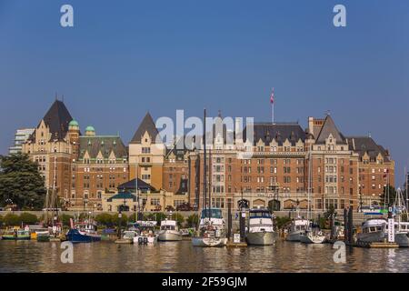 Geographie / Reisen, Kanada, Victoria, Innenhafen, The Fairmont Empress Hotel, Additional-Rights-Clearance-Info-not-available Stockfoto