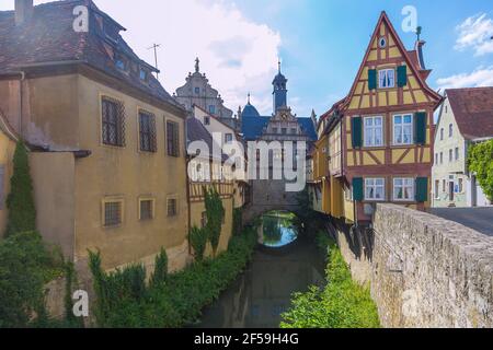 Geographie / Reisen, Deutschland, Marktbreit, Malerwinkel, Maintor, Rathaus, zusätzliche-Rechte-Clearance-Info-nicht-verfügbar Stockfoto