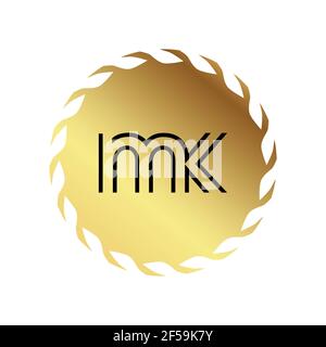 MK KM abstrakte Vektor-Logo Monogramm Vorlage Stockfoto
