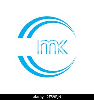 MK KM abstrakte Vektor-Logo Monogramm Vorlage Stockfoto