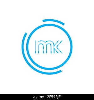 MK KM abstrakte Vektor-Logo Monogramm Vorlage Stockfoto