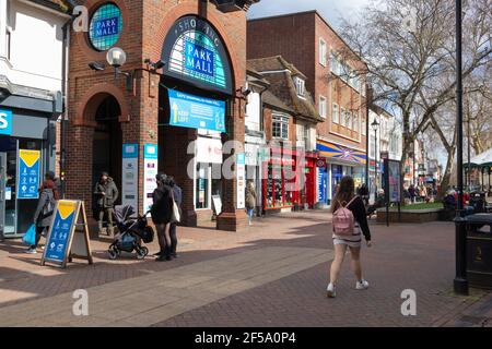 Ashford Stadtzentrum, High Street, ashford, kent, großbritannien Stockfoto