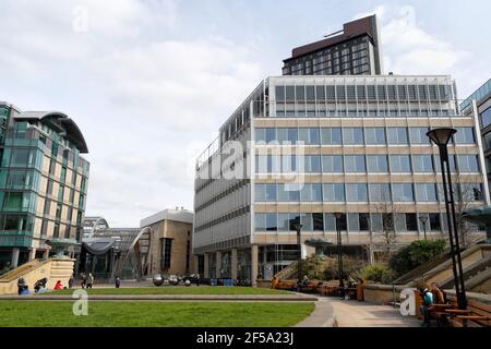 Peace Gardens, Millennium Square Sheffield Stadtzentrum England Stockfoto