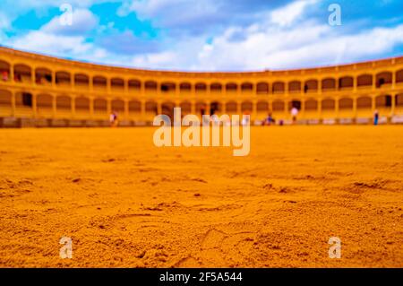 Stierarena in der spanischen Stadt Ronda Stockfoto