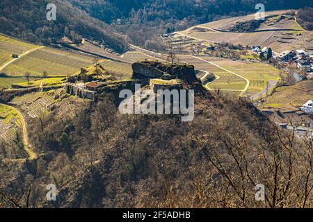 Schloss Saffenburg an der Ahr in Rech, Deutschland Stockfoto