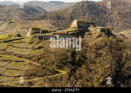 Schloss Saffenburg an der Ahr in Rech, Deutschland Stockfoto