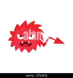 Vektorvirus auf weißem Hintergrund isoliert, EPS10. Stock Vektor