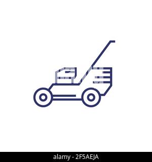 Symbol für die Vektorlinie des Rasenmähers Stock Vektor