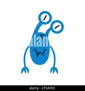 Vektorvirus auf weißem Hintergrund isoliert, EPS10. Stock Vektor