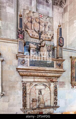 Das Hales Memorial in der Kathedrale von Canterbury, Kent Stockfoto