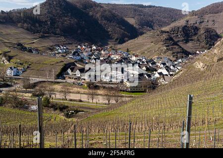 Mayschoß, Deutschland vor dem Hochwasser von 2021 Stockfoto