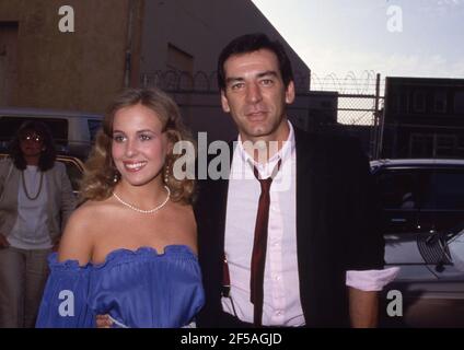 CENTURY CITY, CA - JUNI 14: Schauspielerin Genie Francis und Gast besuchen People Magazine's 10th Anniversary Celebration am 14. Juni 1984 in 20th Century Fox Studios in Century City, Kalifornien. Quelle: Ralph Dominguez/MediaPunch Stockfoto