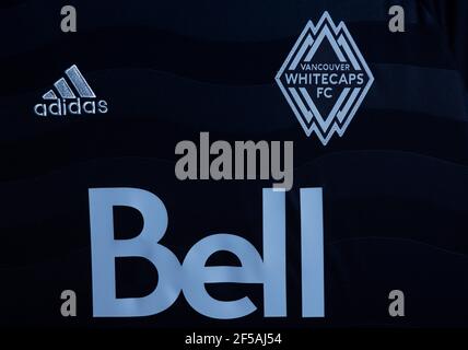 Nahaufnahme des Vancouver Whitecaps FC Trikots 2021 Stockfoto