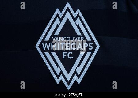 Nahaufnahme des Vancouver Whitecaps FC Trikots 2021 Stockfoto