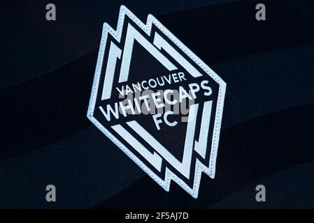 Nahaufnahme des Vancouver Whitecaps FC Trikots 2021 Stockfoto