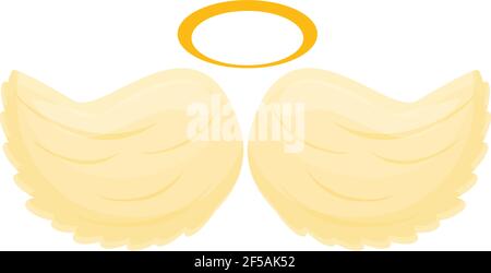 Symbol der Engel-Flügel des Himmels. Cartoon des Himmels Engel Flügel Vektor-Symbol für Web-Design isoliert auf weißem Hintergrund Stock Vektor