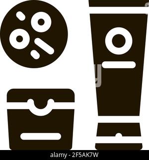 Kosmetik zu lösen Problem Symbol Vektor Glyphe Illustration Stock Vektor