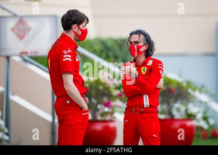 MEKIES Laurent (Fra), Renndirektor der Scuderia Ferrari, Portrait während des Formel 1 Gulf Air Bahrain Grand Prix 2021 vom 26. Bis 28. März 2021 auf dem Bahrain International Circuit, in Sakhir, Bahrain - Foto Florent Gooden / DPPI / LiveMedia Stockfoto