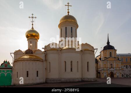 Golden-Domed Trinity Cathedral, Region Moskau, Sergiev Posad, Russland Stockfoto