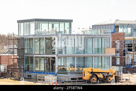 Wohnungen im Bau in 2 West Water Street, Sag Harbor, NY Stockfoto