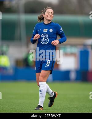 Torschützin Melanie Leupolz von Chelsea Women bei der FAWSL Hinter verschlossenen Türen Spiel zwischen Chelsea Women und Tottenham Hotspur Frauen beim König Stockfoto