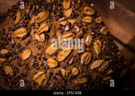 Frisch gebackene Vollkornbrötchen - Nahaufnahme Stockfoto
