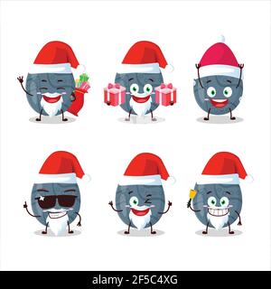 Weihnachtsmann Emoticons mit blau grauen osterei Cartoon-Charakter. Vektorgrafik Stock Vektor