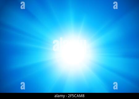Konzert leuchtendes Licht auf blauem Hintergrund, leuchtendes Effektelement Stock Vektor