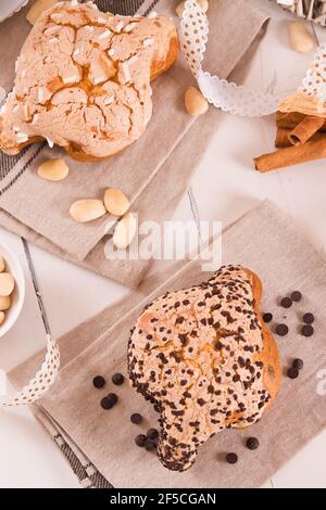 Colomba Italienische Ostern Taubenbrot. Stockfoto