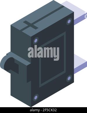 Schutzschalter-Symbol. Isometrisches Vektor-Symbol für Schutzschalter für Webdesign auf weißem Hintergrund isoliert Stock Vektor