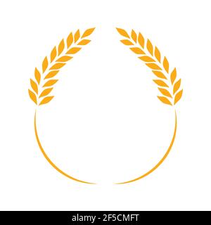 Landwirtschaft Weizen Logo Vorlage Vektor icon Stock Vektor