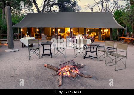 Geographie / Reisen, Botswana, Machaba Camp, Khwai-Region, North-West District, Okavango-Delta, Additional-Rights-Clearance-Info-Not-Available Stockfoto