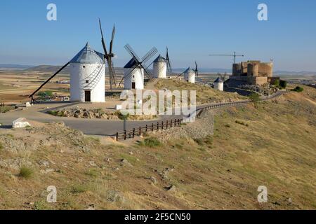 Geographie / Reisen, Spanien, Windmühle von Consuegra, Provinz Toledo, Kastilien-La Mancha, Additional-Rights-Clearance-Info-not-available Stockfoto
