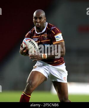 Aktenfoto vom 15-08-2020 von Huddersfield Giants' Michael Lawrence. Ausgabedatum: Freitag, 26. März 2021. Stockfoto