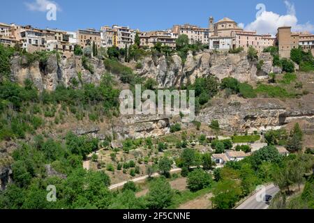 Geographie / Reisen, Spanien, Hängehäuser in der Altstadt von Cuenca, Region Kastilien-La Mancha, Additional-Rights-Clearance-Info-not-available Stockfoto