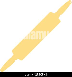 Rolling Pin. Kithsen Utensil. Vector Illustration. Rolling Pin Silhouette Stock Vektor